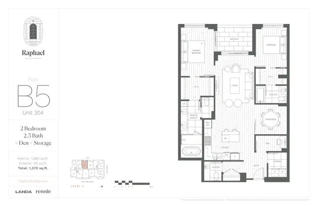 images-B5 Floorplan | 2 Bed + 2.5 Bath + Den + Storage